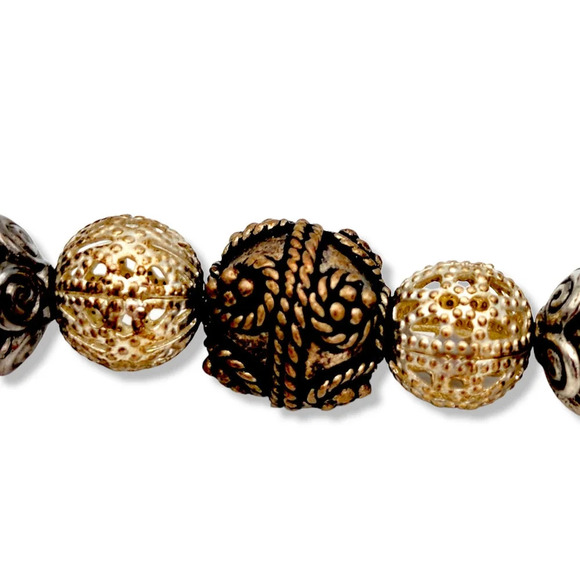 22" Pink Wedding Cake Embossed Enamel Beaded Statement Necklace Watermelon Beads - Picture 10 of 12